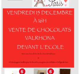 VENTE DE CHOCOLATS VALRHONA